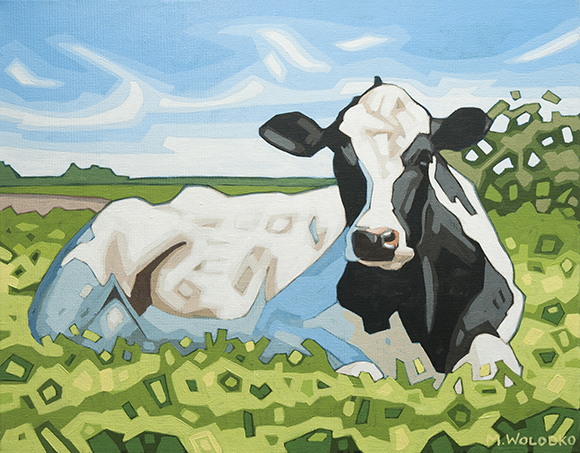 Daisy the Cow 14"x11"