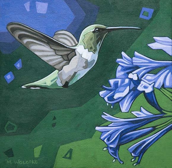 Hummingbird-and-purple-blossoms_8x8_lo-res