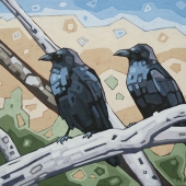 Resting Crows 18"x14"