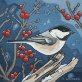 Chickadee and Berries